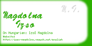 magdolna izso business card